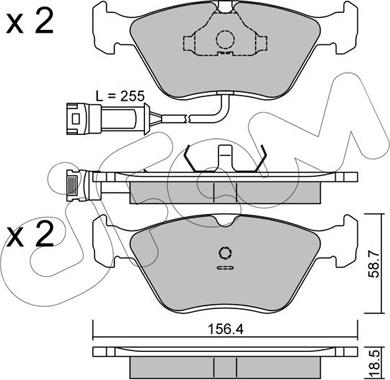 Cifam 822-205-1 - Комплект спирачно феродо, дискови спирачки vvparts.bg