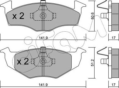 Cifam 822-206-0 - Комплект спирачно феродо, дискови спирачки vvparts.bg