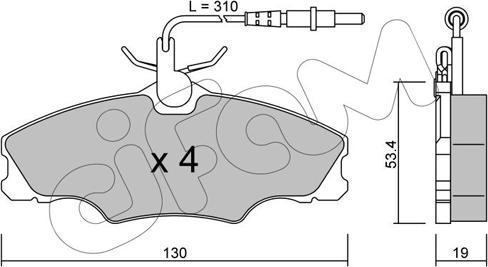 Cifam 822-213-0 - Комплект спирачно феродо, дискови спирачки vvparts.bg