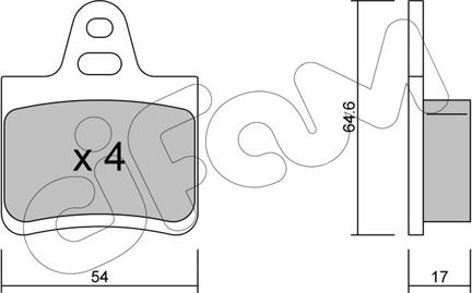 Cifam 822-284-0 - Комплект спирачно феродо, дискови спирачки vvparts.bg