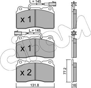 Cifam 822-288-0 - Комплект спирачно феродо, дискови спирачки vvparts.bg