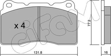 Cifam 822-288-1 - Комплект спирачно феродо, дискови спирачки vvparts.bg