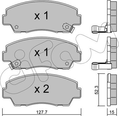 Cifam 822-283-0 - Комплект спирачно феродо, дискови спирачки vvparts.bg