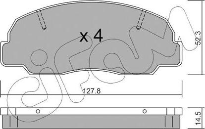 Cifam 822-239-0 - Комплект спирачно феродо, дискови спирачки vvparts.bg