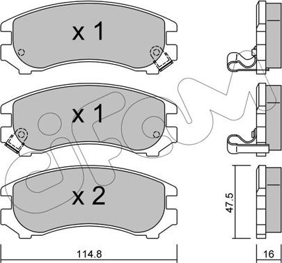 Cifam 822-230-1 - Комплект спирачно феродо, дискови спирачки vvparts.bg