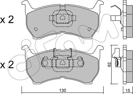 Cifam 822-231-0 - Комплект спирачно феродо, дискови спирачки vvparts.bg