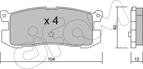 Cifam 822-233-0 - Комплект спирачно феродо, дискови спирачки vvparts.bg