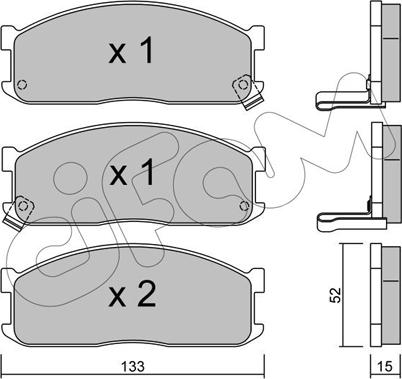 Cifam 822-232-1 - Комплект спирачно феродо, дискови спирачки vvparts.bg