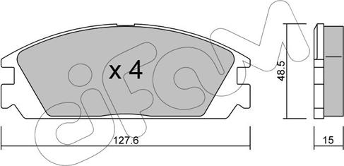 Cifam 822-237-0 - Комплект спирачно феродо, дискови спирачки vvparts.bg