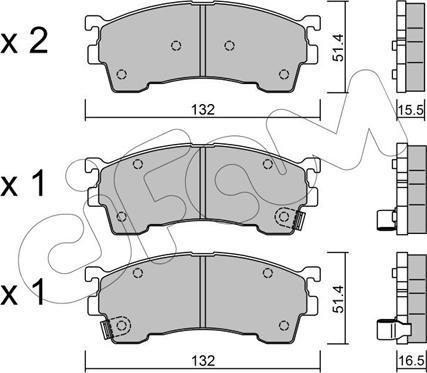 Cifam 822-223-1 - Комплект спирачно феродо, дискови спирачки vvparts.bg