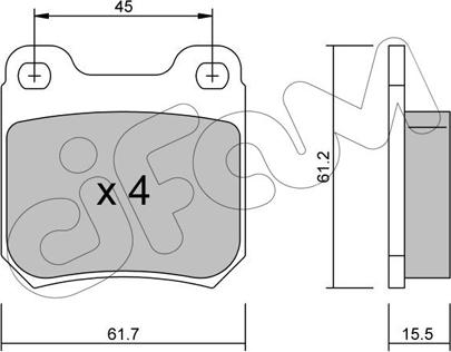 Cifam 822-275-0 - Комплект спирачно феродо, дискови спирачки vvparts.bg