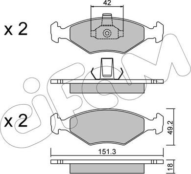 Japanparts JPA-0223 - Комплект спирачно феродо, дискови спирачки vvparts.bg