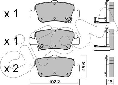 Cifam 822-796-0 - Комплект спирачно феродо, дискови спирачки vvparts.bg