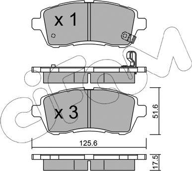 Cifam 822-793-0 - Комплект спирачно феродо, дискови спирачки vvparts.bg