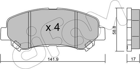 Cifam 822-792-0 - Комплект спирачно феродо, дискови спирачки vvparts.bg