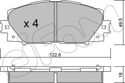 Cifam 822-745-0 - Комплект спирачно феродо, дискови спирачки vvparts.bg