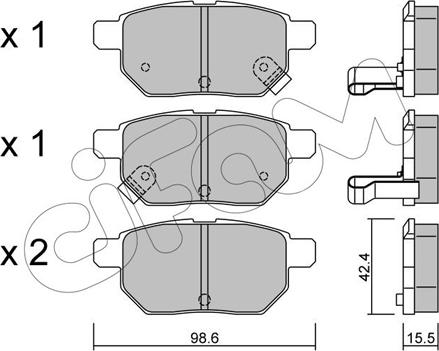 Cifam 822-746-0 - Комплект спирачно феродо, дискови спирачки vvparts.bg