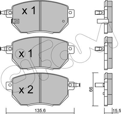 Cifam 822-741-0 - Комплект спирачно феродо, дискови спирачки vvparts.bg