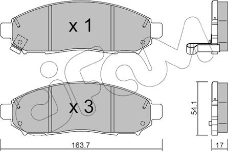 Cifam 822-743-0 - Комплект спирачно феродо, дискови спирачки vvparts.bg