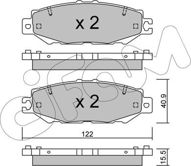 Cifam 822-759-1 - Комплект спирачно феродо, дискови спирачки vvparts.bg