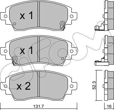 Cifam 822-750-0 - Комплект спирачно феродо, дискови спирачки vvparts.bg