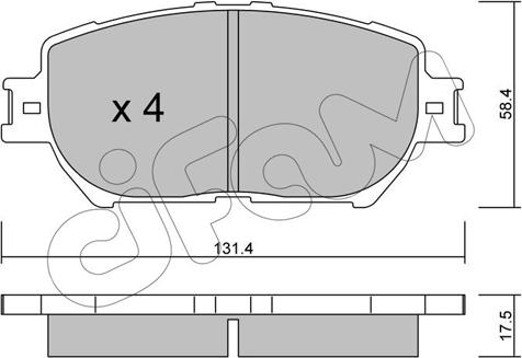 Cifam 822-751-0 - Комплект спирачно феродо, дискови спирачки vvparts.bg