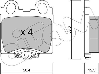 Cifam 822-758-0 - Комплект спирачно феродо, дискови спирачки vvparts.bg