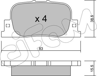 Cifam 822-752-0 - Комплект спирачно феродо, дискови спирачки vvparts.bg