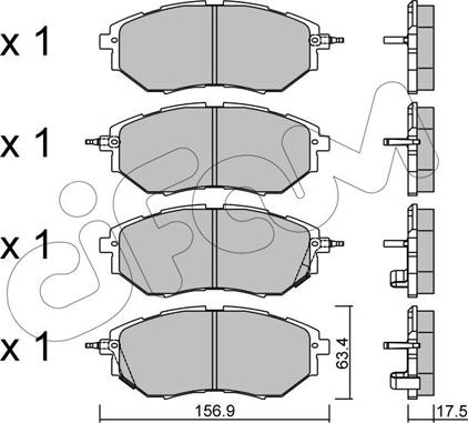 Cifam 822-763-0 - Комплект спирачно феродо, дискови спирачки vvparts.bg