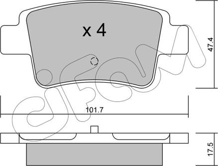 Cifam 822-705-0 - Комплект спирачно феродо, дискови спирачки vvparts.bg