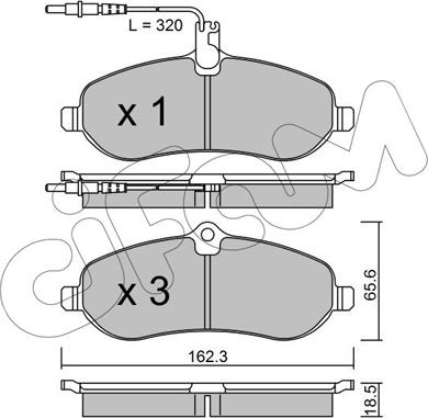 Cifam 822-707-0 - Комплект спирачно феродо, дискови спирачки vvparts.bg