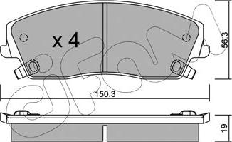 Cifam 822-716-0 - Комплект спирачно феродо, дискови спирачки vvparts.bg