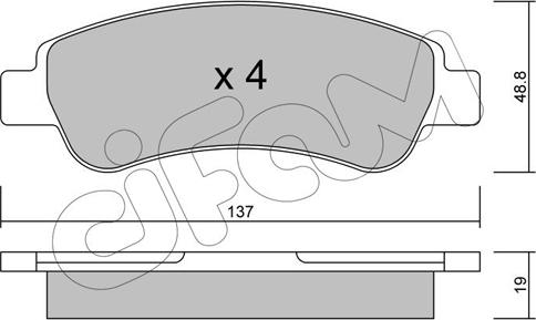 Cifam 822-710-0 - Комплект спирачно феродо, дискови спирачки vvparts.bg