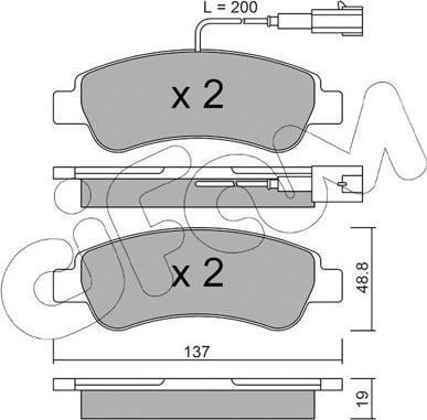 Cifam 822-710-1 - Комплект спирачно феродо, дискови спирачки vvparts.bg