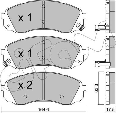 Cifam 822-785-0 - Комплект спирачно феродо, дискови спирачки vvparts.bg