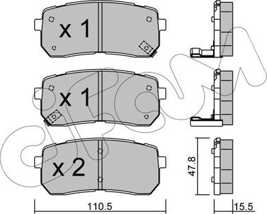 Cifam 822-786-0 - Комплект спирачно феродо, дискови спирачки vvparts.bg