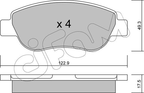 Cifam 822-781-0 - Комплект спирачно феродо, дискови спирачки vvparts.bg