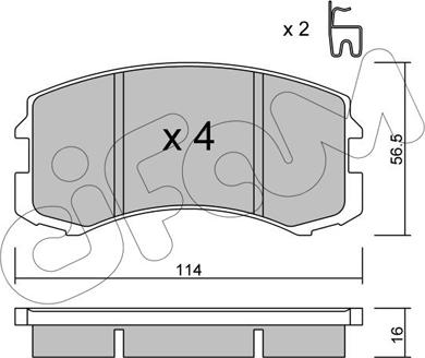 Cifam 822-736-0 - Комплект спирачно феродо, дискови спирачки vvparts.bg