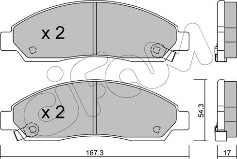 Cifam 822-731-0 - Комплект спирачно феродо, дискови спирачки vvparts.bg