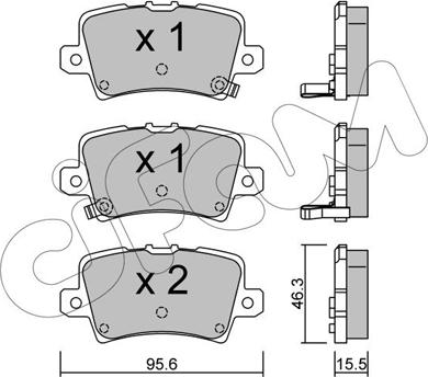 ATE 605757 - Комплект спирачно феродо, дискови спирачки vvparts.bg