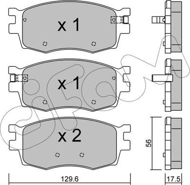 Cifam 822-724-0 - Комплект спирачно феродо, дискови спирачки vvparts.bg