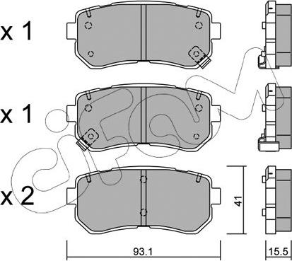 Cifam 822-725-0 - Комплект спирачно феродо, дискови спирачки vvparts.bg