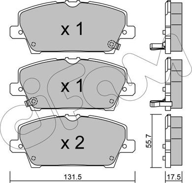 Cifam 822-728-0 - Комплект спирачно феродо, дискови спирачки vvparts.bg