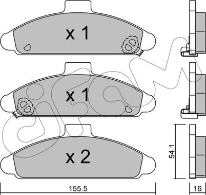 Cifam 822-723-0 - Комплект спирачно феродо, дискови спирачки vvparts.bg