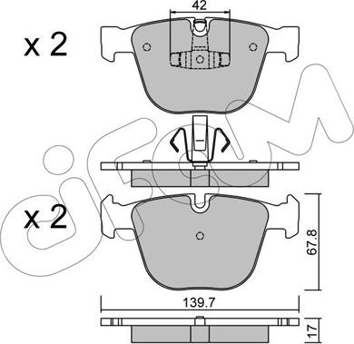 Cifam 822-773-6 - Комплект спирачно феродо, дискови спирачки vvparts.bg