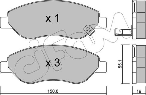 Cifam 822-777-0 - Комплект спирачно феродо, дискови спирачки vvparts.bg