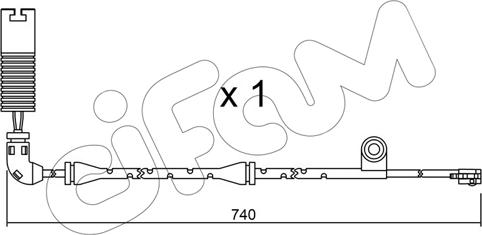 Cifam SU.195 - Предупредителен контактен сензор, износване на накладките vvparts.bg