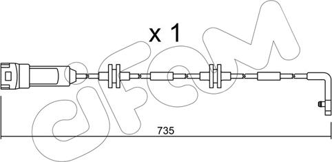 Cifam SU.144 - Предупредителен контактен сензор, износване на накладките vvparts.bg