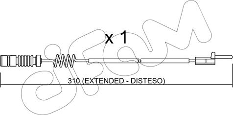 Cifam SU.162 - Предупредителен контактен сензор, износване на накладките vvparts.bg