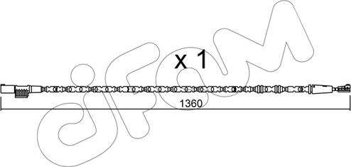 Cifam SU.308 - Предупредителен контактен сензор, износване на накладките vvparts.bg
